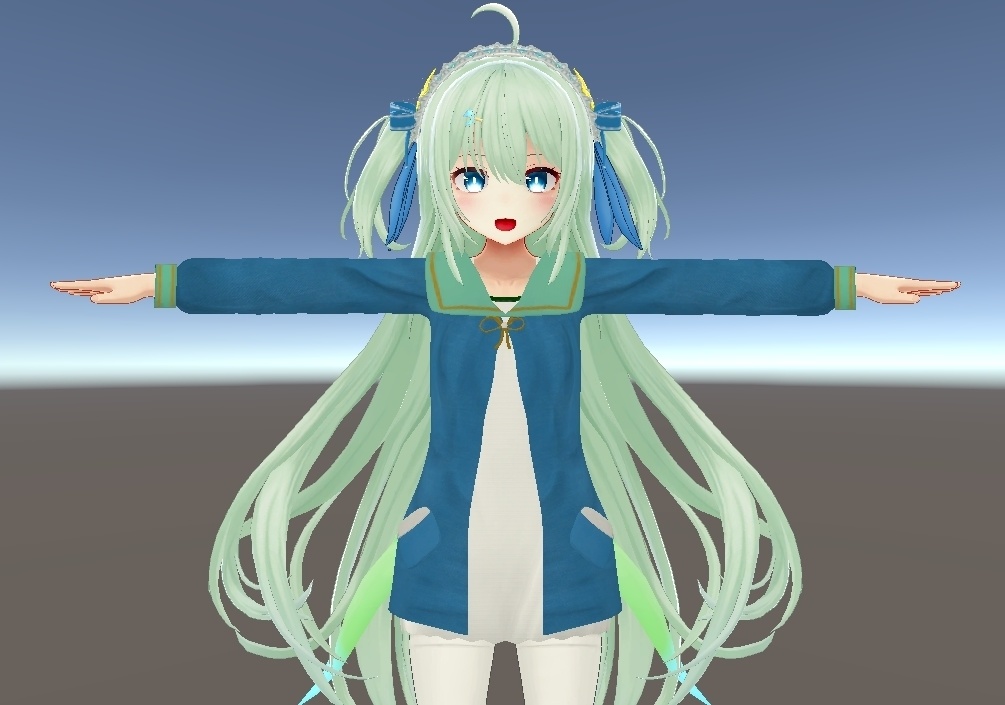 5アバター対応)セーラー風ワンピース