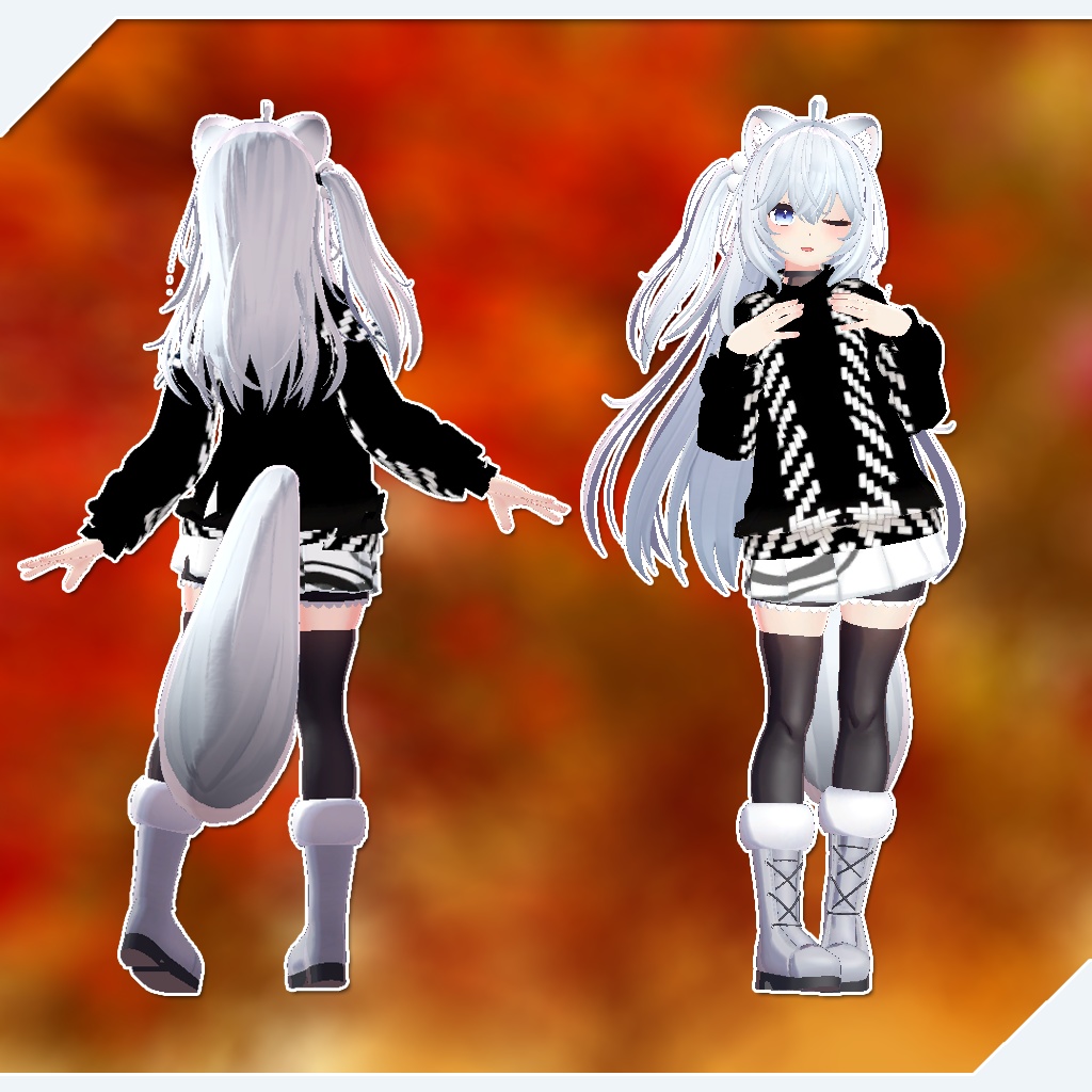 狐雪、ここあ用衣装)かえで