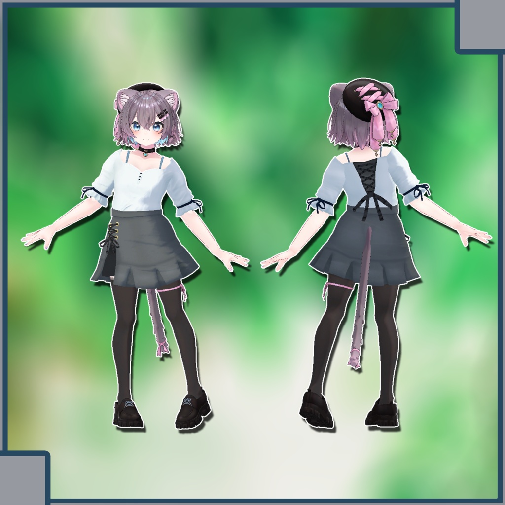 【リーファ、ウルフェリア、まりえる、ルーナリット用衣装】おでかけ!!