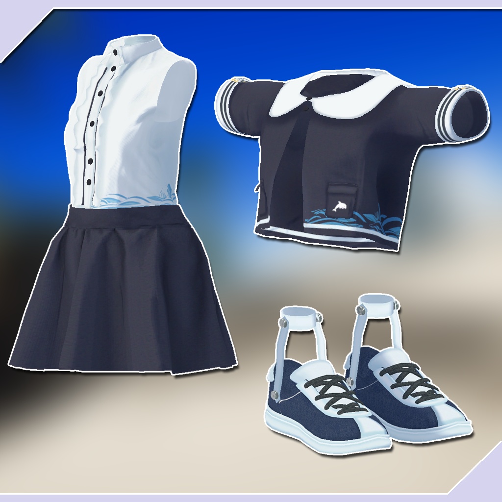 【-狐九里るる-用衣装】いるか