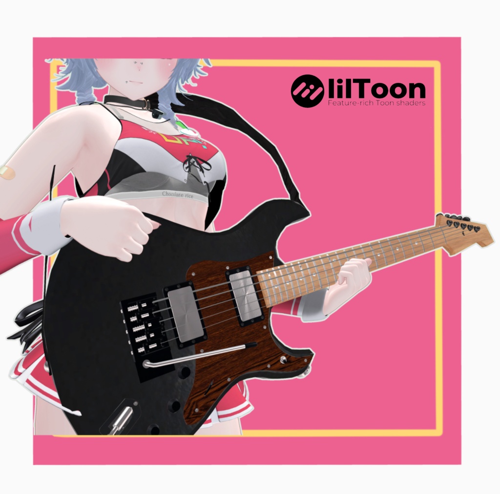 【VRChat想定】五弦 エレキギター＆アンプ＋α
