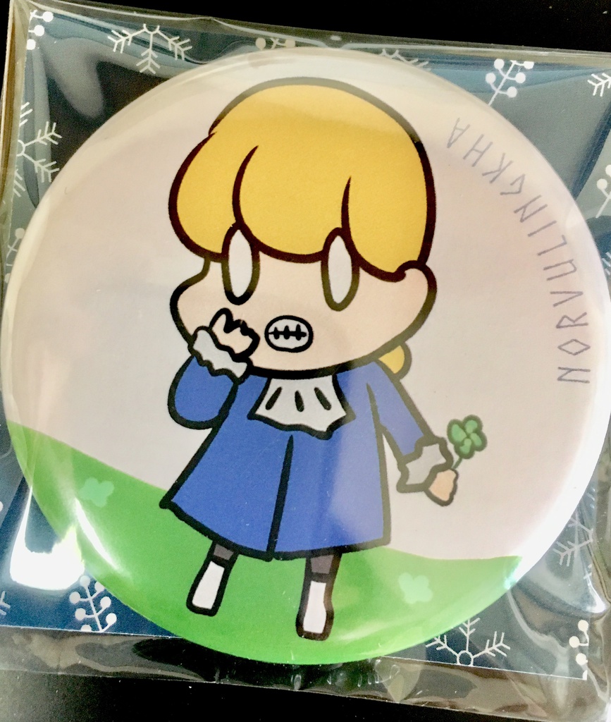 58ミリ缶マグネット【オズっち四葉のクローバー柄】