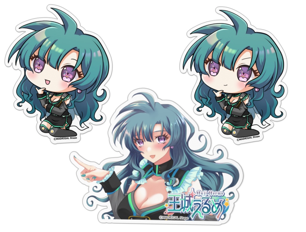 王城えるめ本人自画像ステッカー