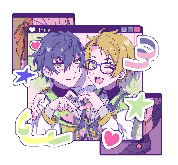 ジュンまこ♡ダイカットシール