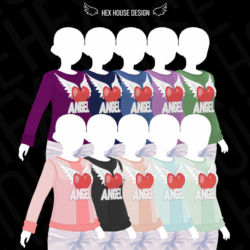 'ANGEL' Sweater (20 Colour Options) ||【天使】セーター