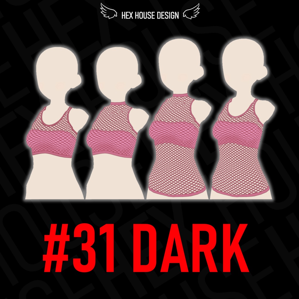 'BREEZE' Fishnet Top (4 Styles/32 Colours/2 variants) ||【風】ネットシャツ