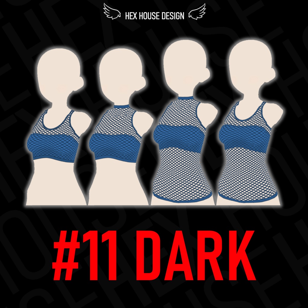 'BREEZE' Fishnet Top (4 Styles/32 Colours/2 variants) ||【風】ネットシャツ