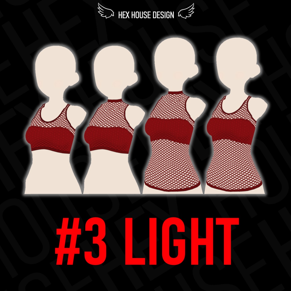 'BREEZE' Fishnet Top (4 Styles/32 Colours/2 variants) ||【風】ネットシャツ