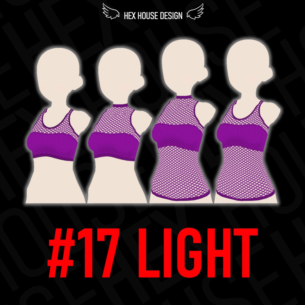 'BREEZE' Fishnet Top (4 Styles/32 Colours/2 variants) ||【風】ネットシャツ