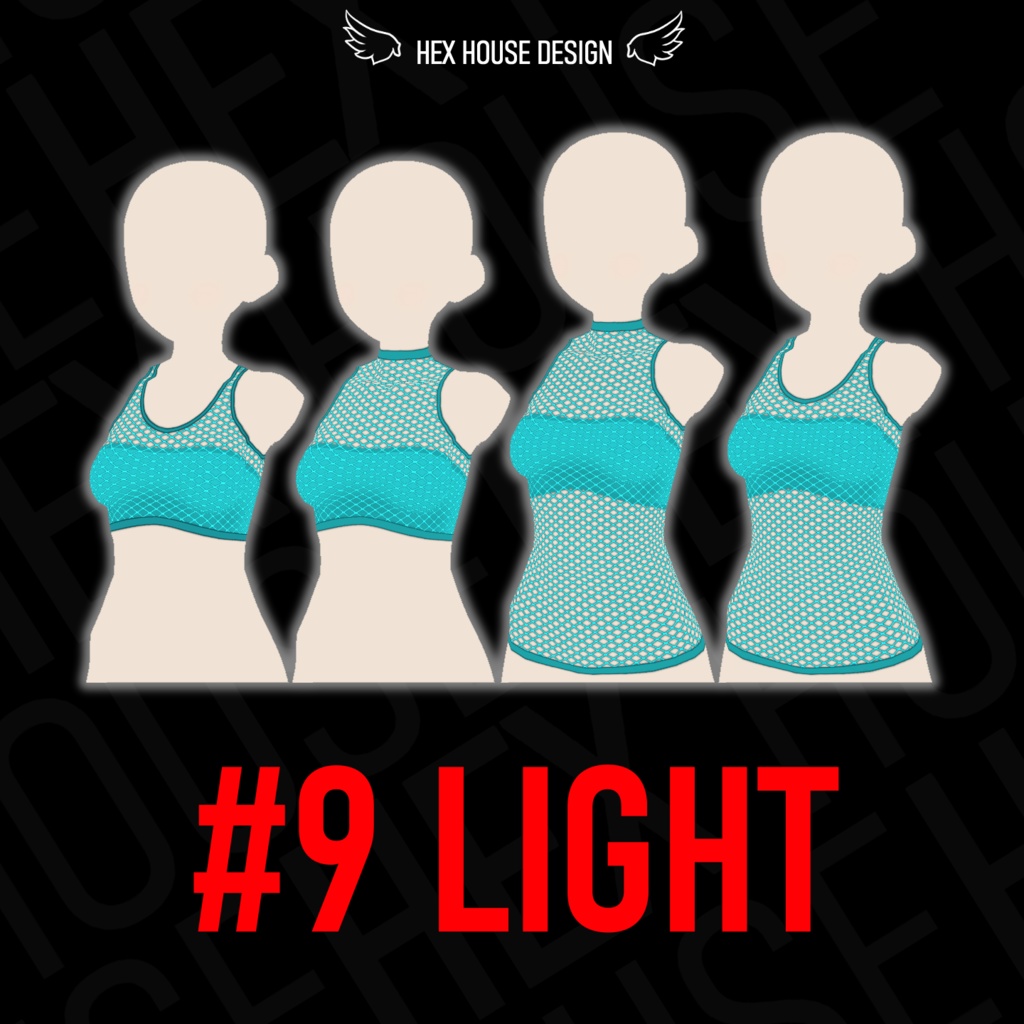 'BREEZE' Fishnet Top (4 Styles/32 Colours/2 variants) ||【風】ネットシャツ