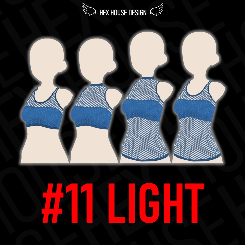 'BREEZE' Fishnet Top (4 Styles/32 Colours/2 variants) ||【風】ネットシャツ