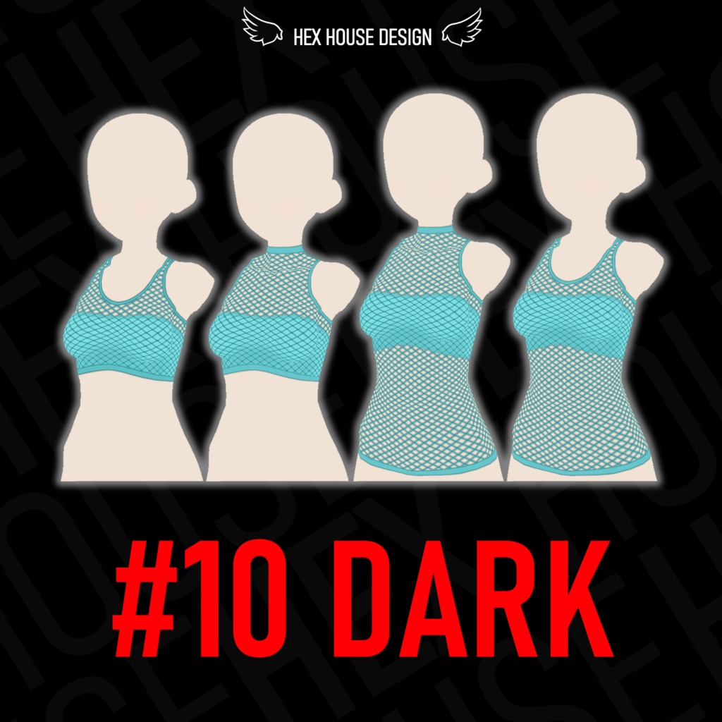 'BREEZE' Fishnet Top (4 Styles/32 Colours/2 variants) ||【風】ネットシャツ