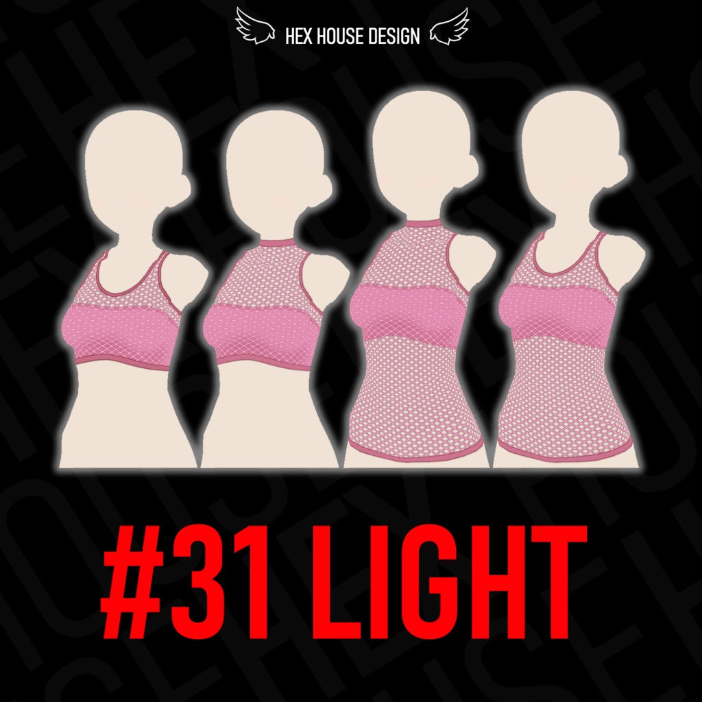 'BREEZE' Fishnet Top (4 Styles/32 Colours/2 variants) ||【風】ネットシャツ