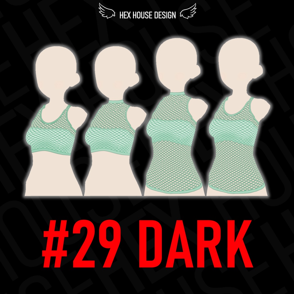 'BREEZE' Fishnet Top (4 Styles/32 Colours/2 variants) ||【風】ネットシャツ