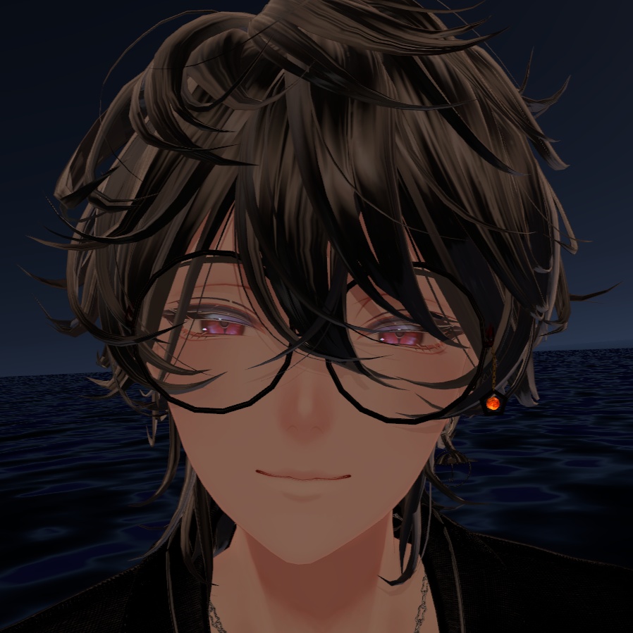 【斑霞対応】宝石付き丸メガネ