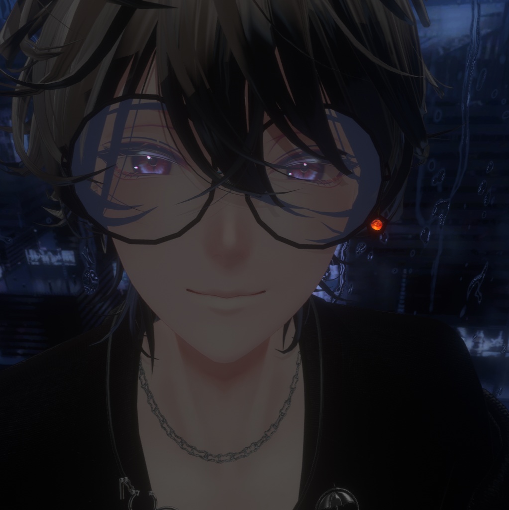 【斑霞対応】宝石付き丸メガネ