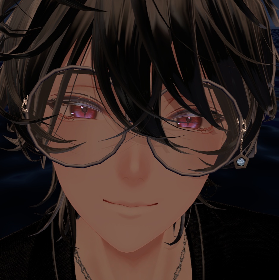 【斑霞対応】宝石付き丸メガネ