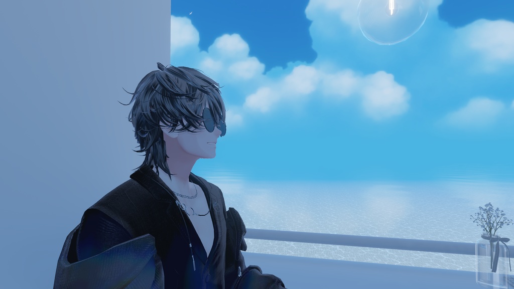 【斑霞対応】宝石付き丸メガネ