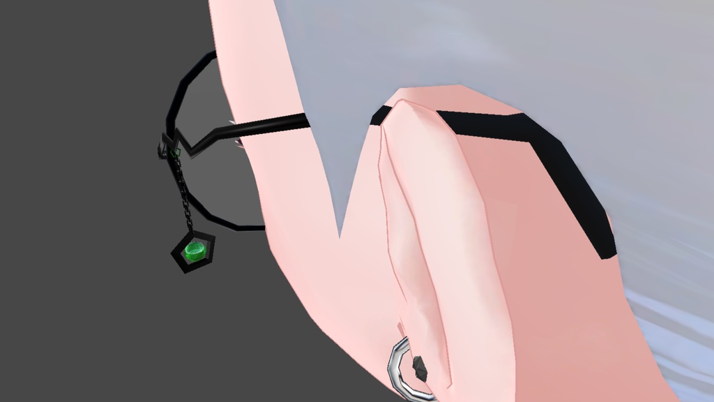 【斑霞対応】宝石付き丸メガネ