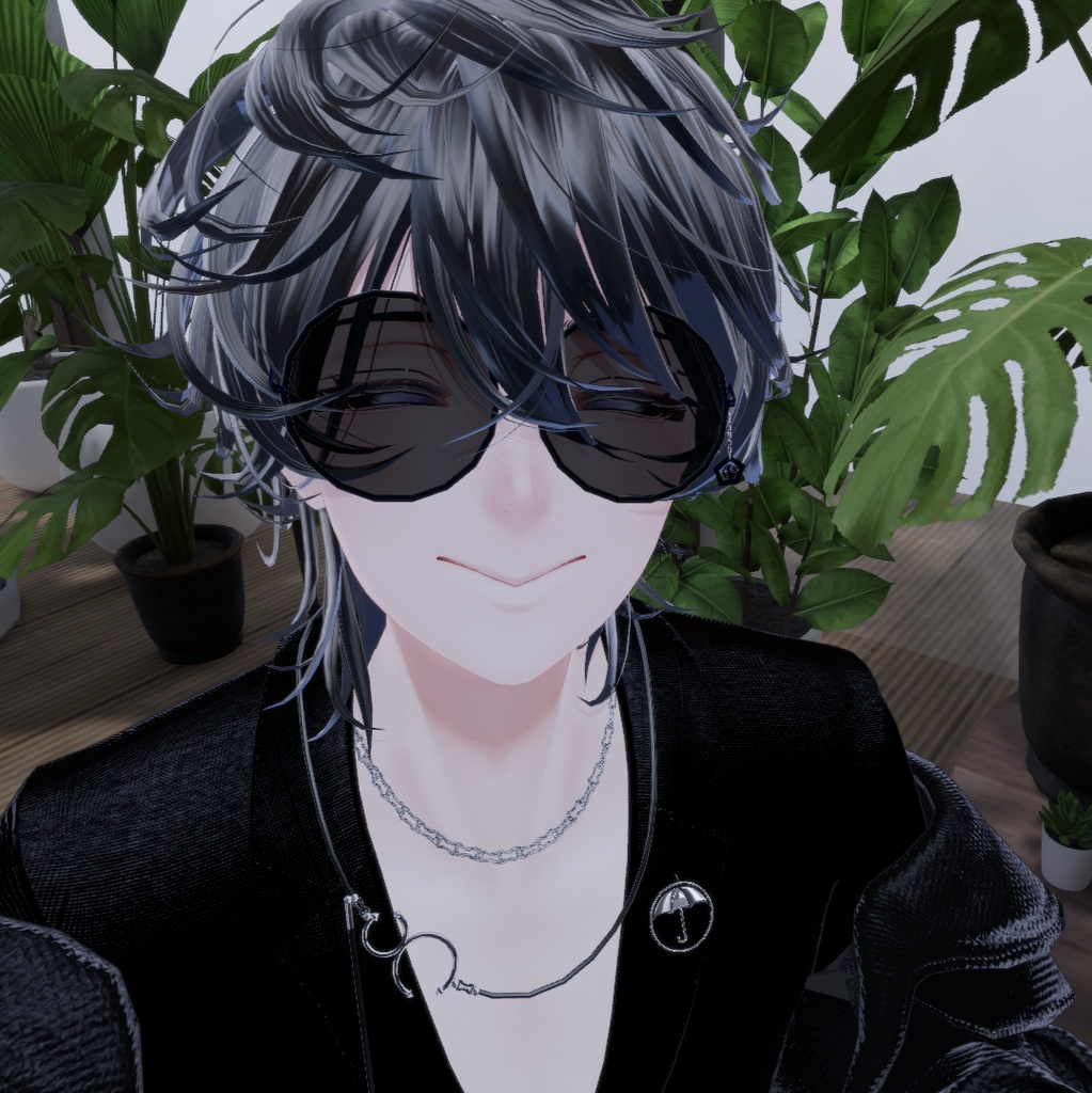 【斑霞対応】宝石付き丸メガネ