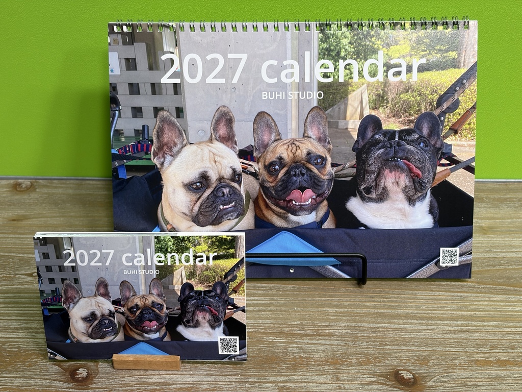 2027 BUHI STUDIO カレンダーセット（卓上＆壁掛け）