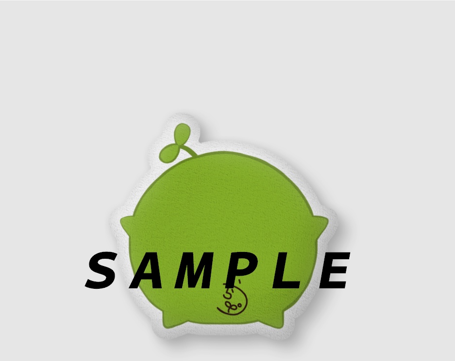 登録者1000人記念クッション!青山裏葉の手書き種裏葉