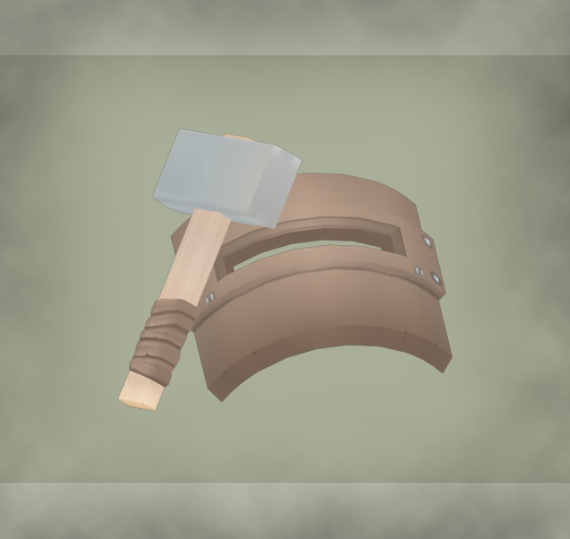 【 VRChat小道具】 職人防具と ハンマー