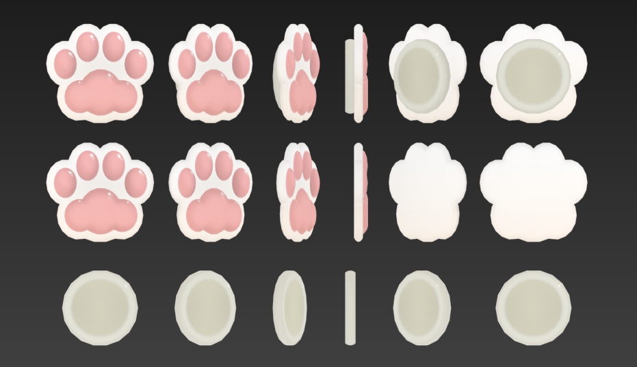 【 VRChat小道具】 猫の手 バッジ