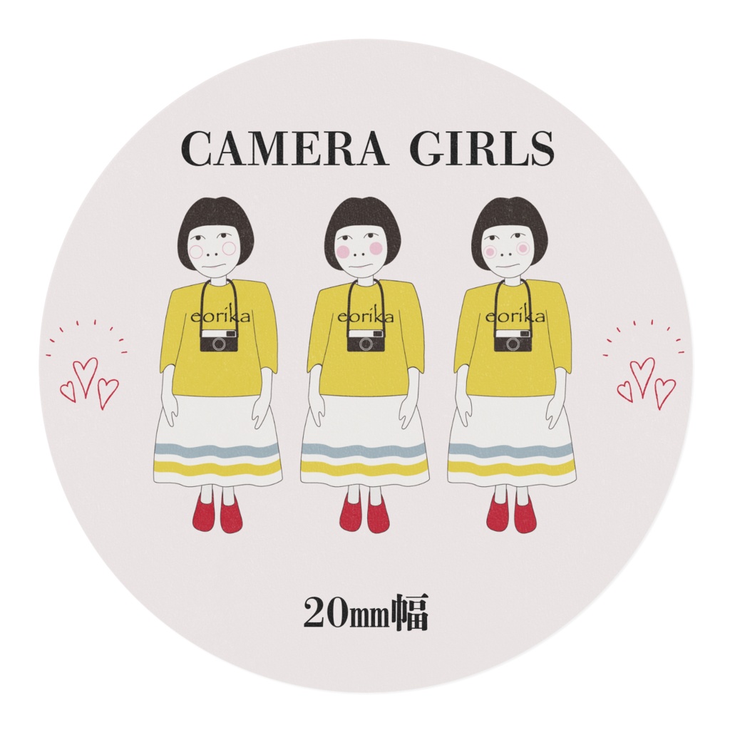 CAMERA GIRLS マスキングテープ 20㎜幅