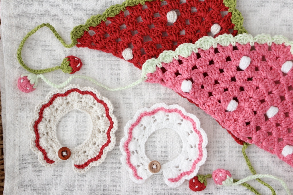 苺のバブーシュカ・つけえり(12cmぬい用)