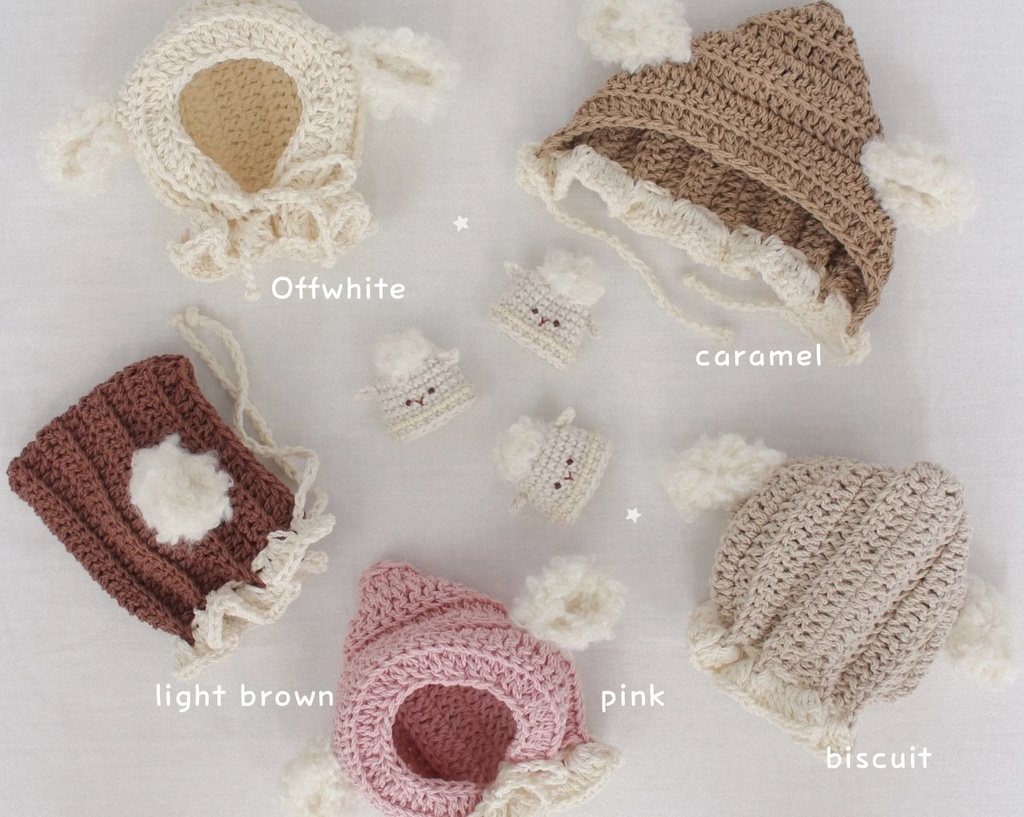 1/28 pm21:00~ ひつじの妖精の帽子 (12cmぬいぐるみ向け)