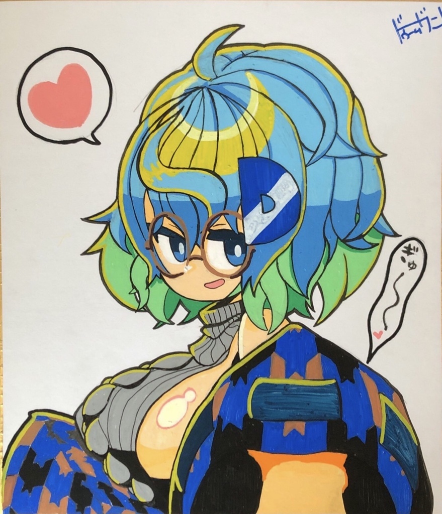 1周年ありがとうございます色紙（ドゥム子第三形態）