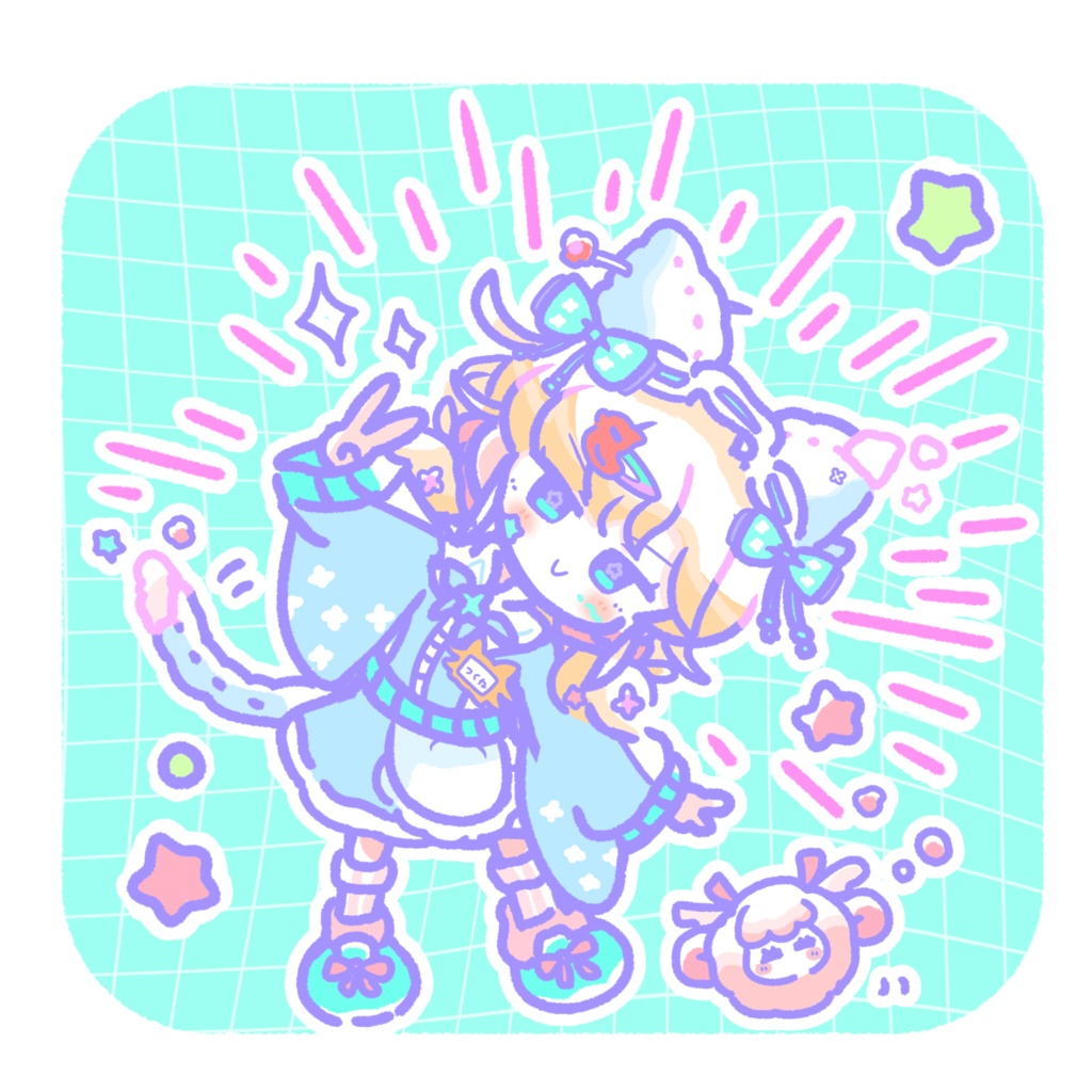 ツクネちゃんシール(コットン)