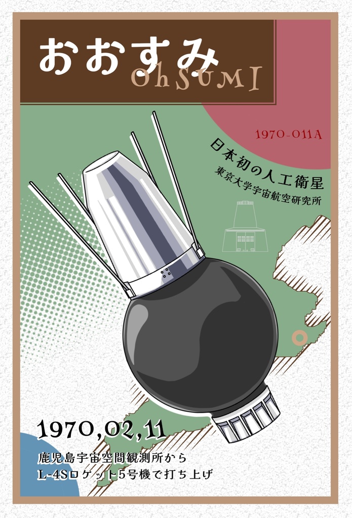 宇宙系ポストカードのサイズカード