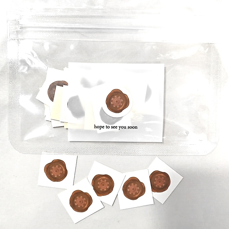 歯車ミニシール*5デザイン×7枚、1デザイン×35枚