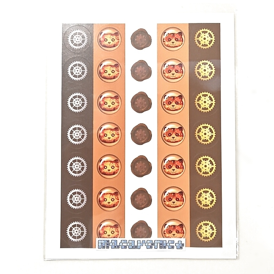 歯車ミニシール*5デザイン×7枚、1デザイン×35枚