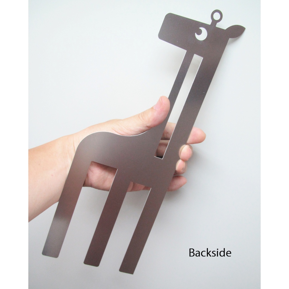 厚さ測定定規 キリンの形 ステンレス製 クリックポスト/ゆうパケット/ネコポス等用