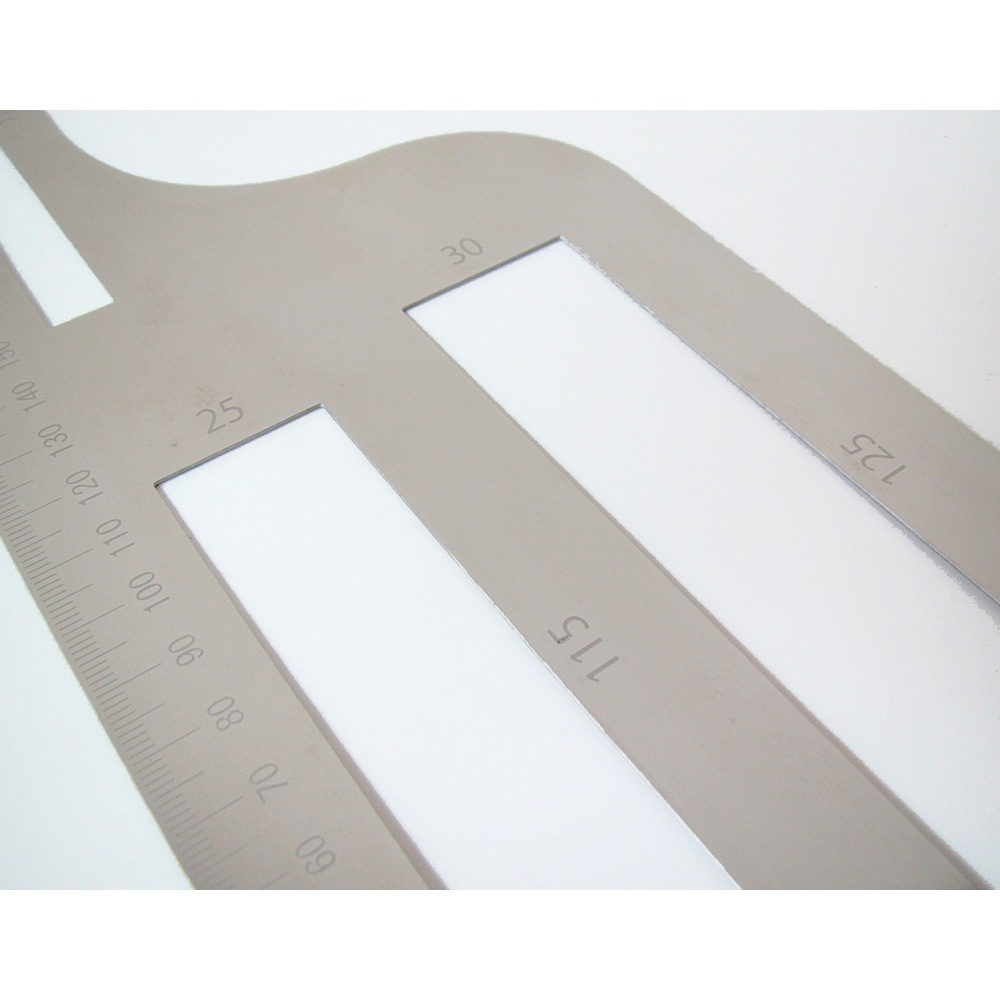 厚さ測定定規 キリンの形 ステンレス製 クリックポスト/ゆうパケット/ネコポス等用