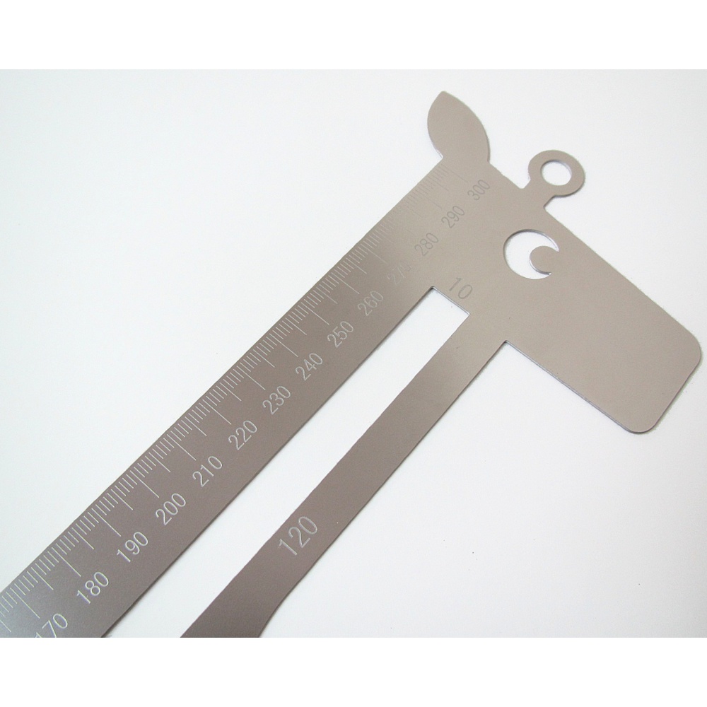 厚さ測定定規 キリンの形 ステンレス製 クリックポスト/ゆうパケット/ネコポス等用