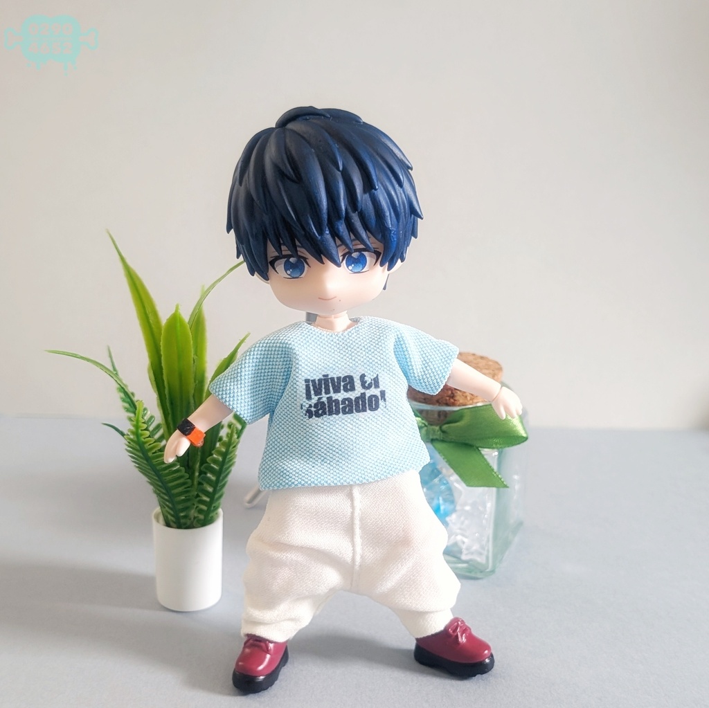 白のメンズサルエルパンツ