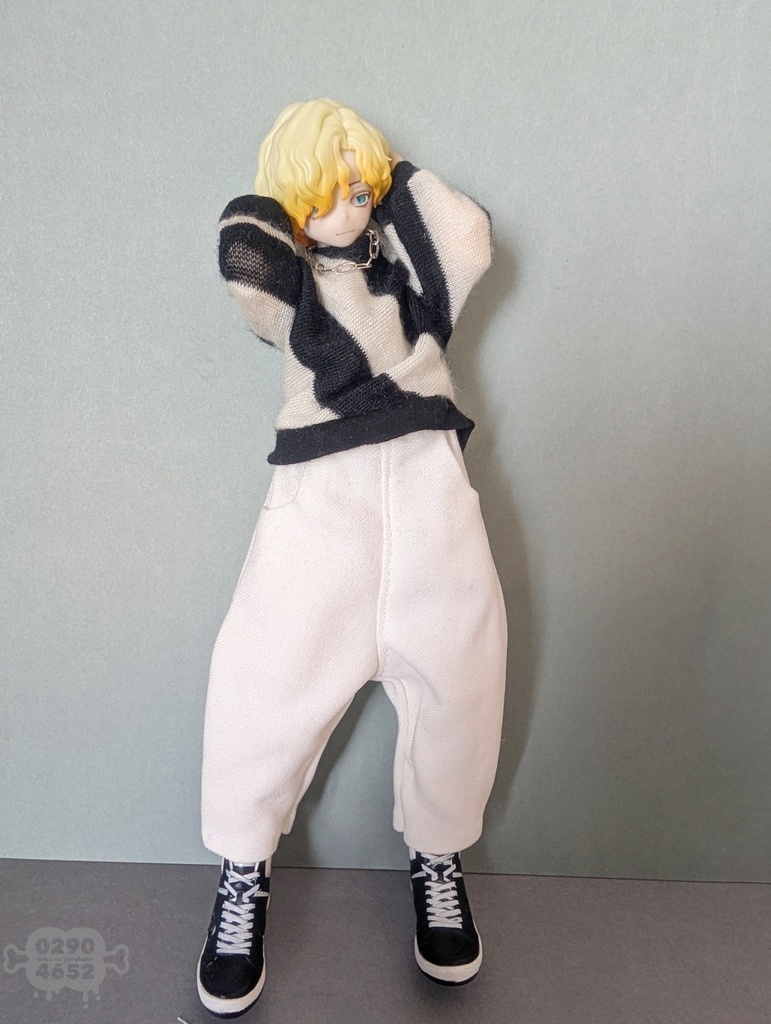 【シチリアの追憶】白いサルエルテーパードパンツ