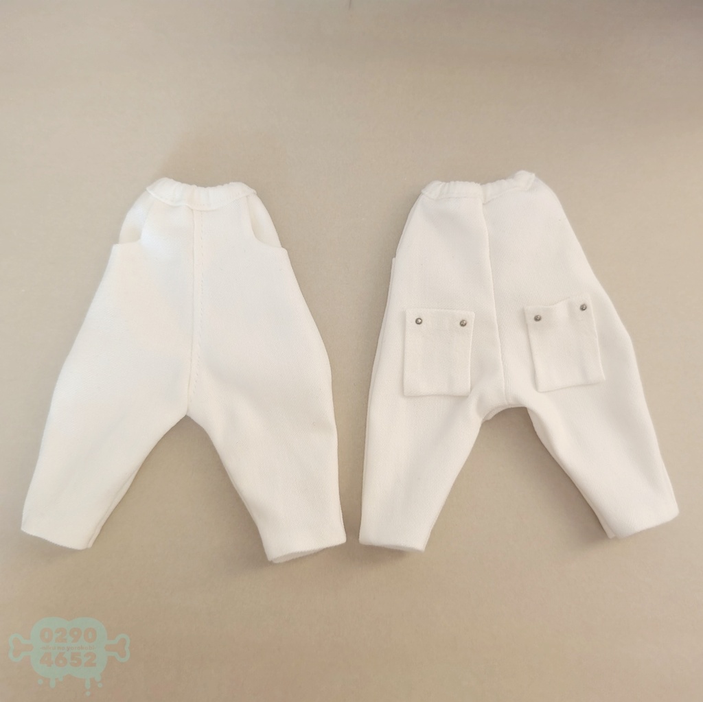 【シチリアの追憶】白いサルエルテーパードパンツ