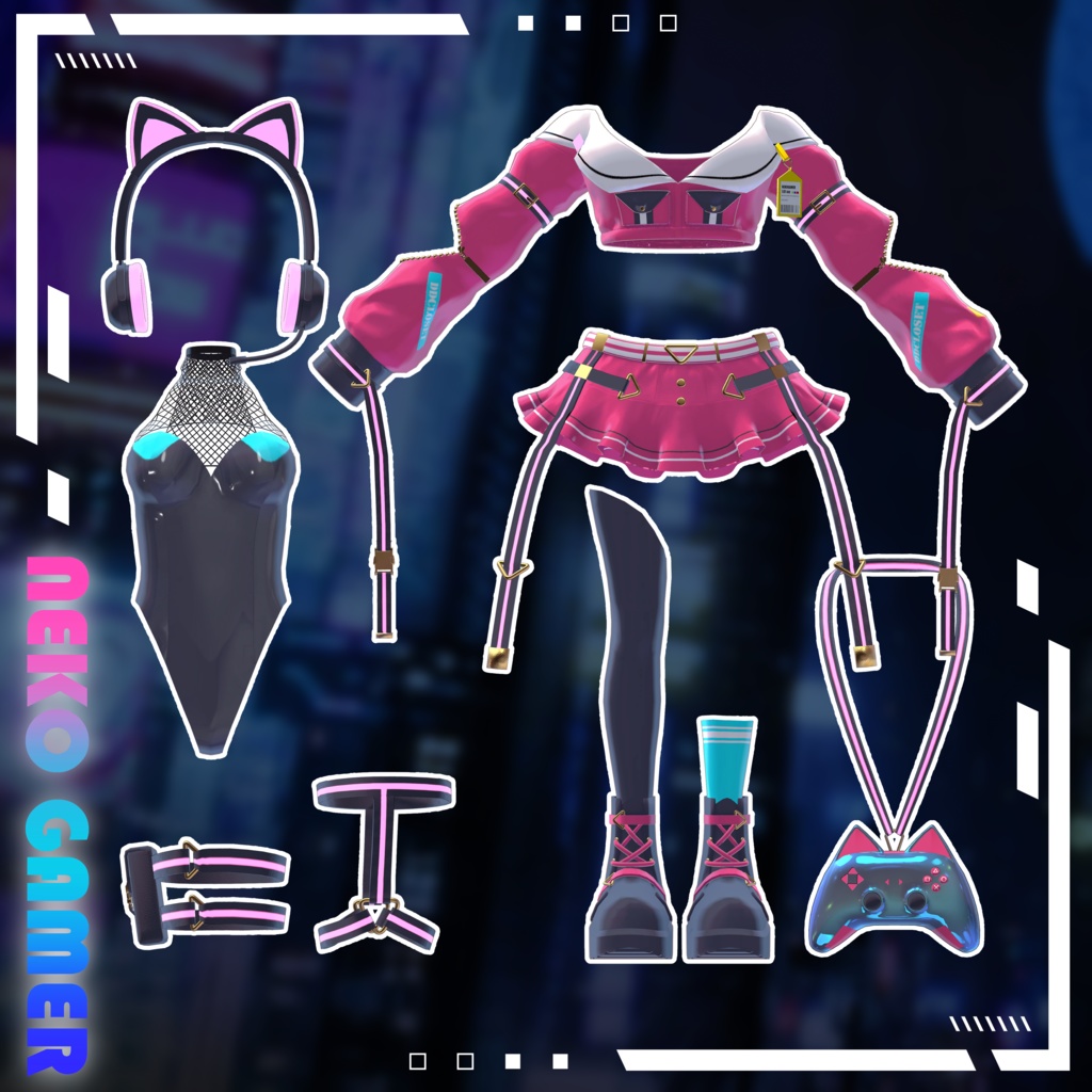 【9アバター対応】Neko Gamer