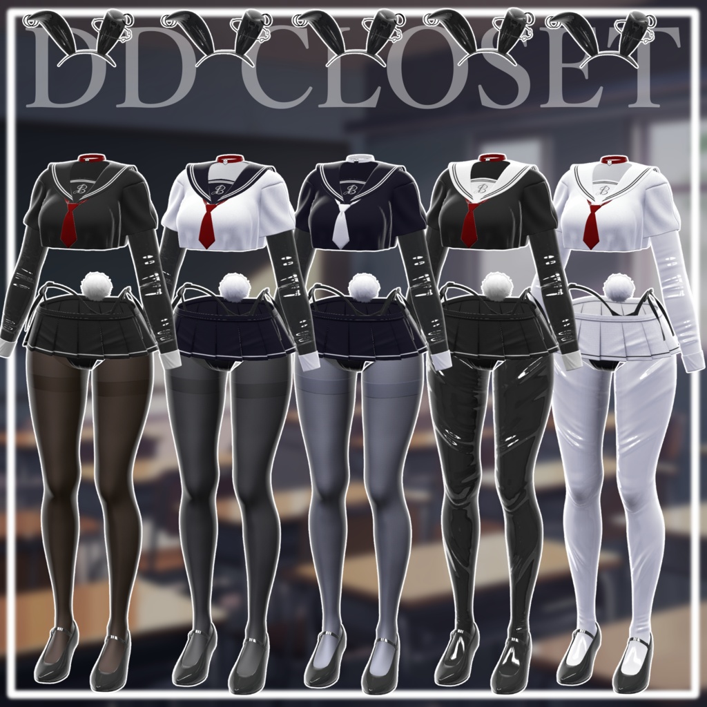 【9アバター対応】逆バニーJK