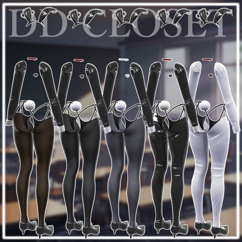 【9アバター対応】逆バニーJK