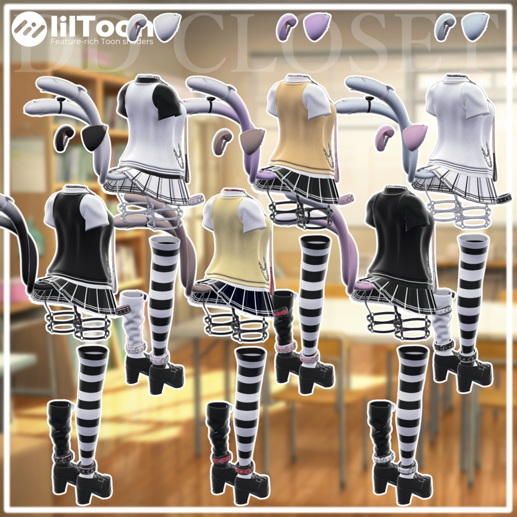 【10アバター対応】ねこにゃんこJK