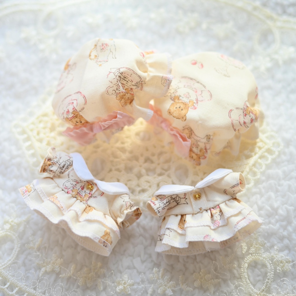 フリル帽子付きワンピース