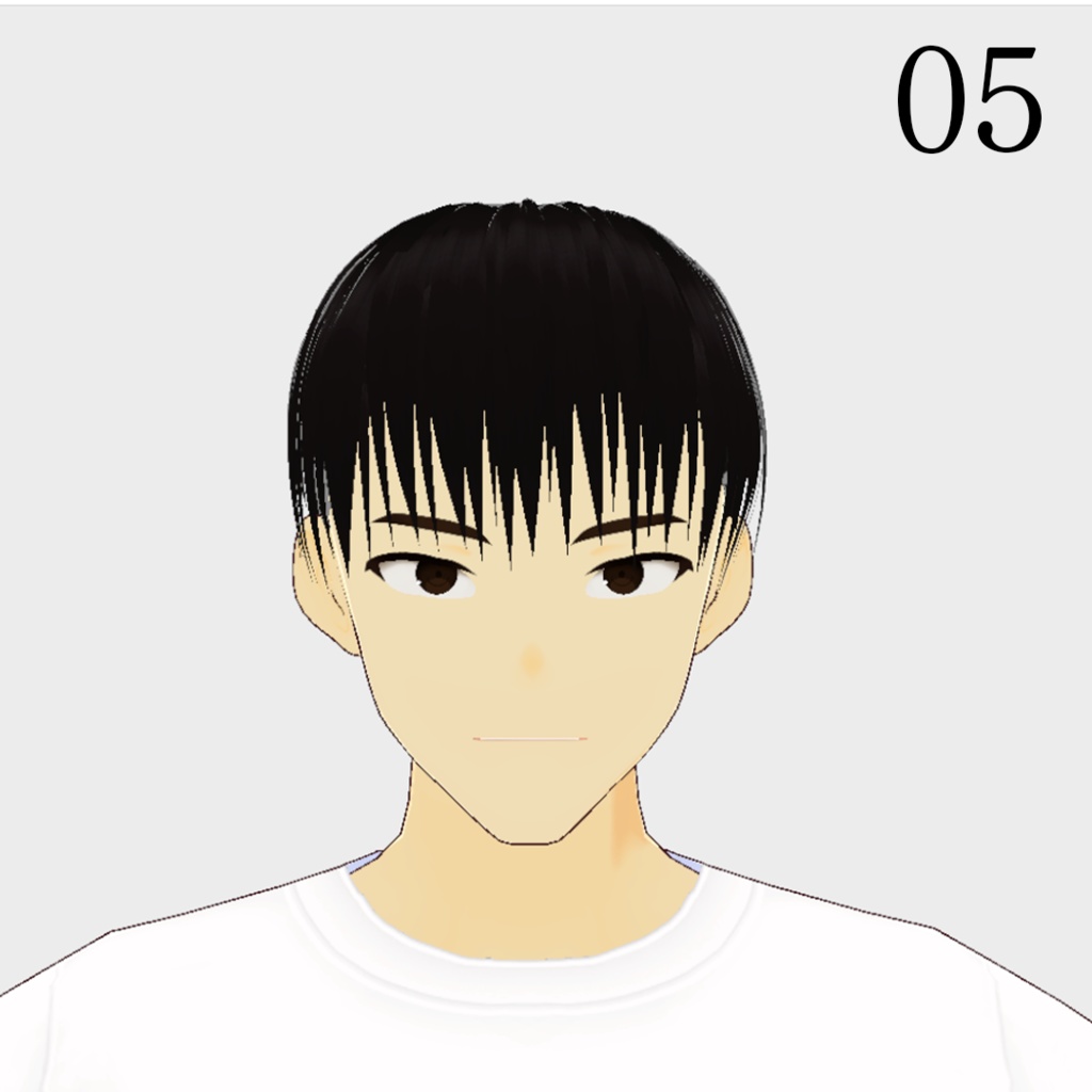 【Vroid】【正式版】日本風男性向け短髪ヘアプリセット