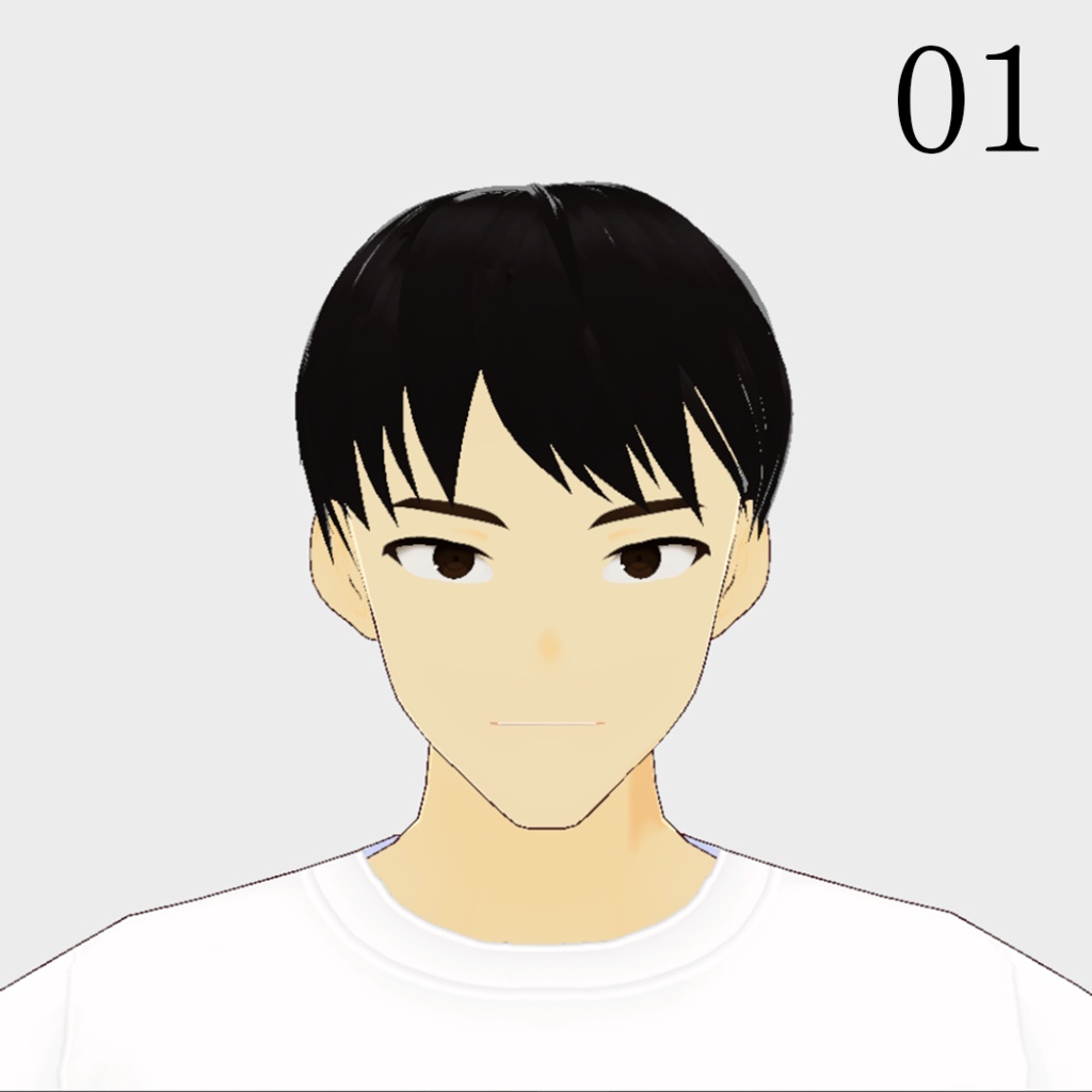 【Vroid】【正式版】日本風男性向け短髪ヘアプリセット