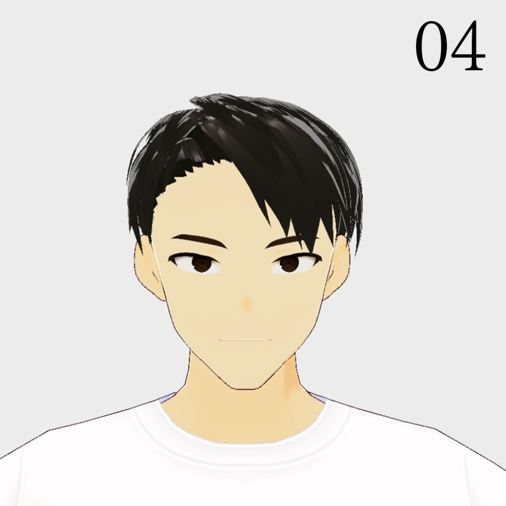 【Vroid】【正式版】日本風男性向け短髪ヘアプリセット